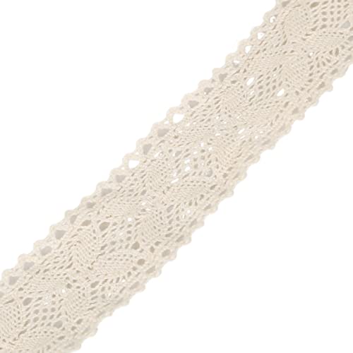 DQZRTUECA Gehäkeltes Polyester-Spitzenband, 4 Stück, 5 Yard, floral, mehrere Größen(40mm) von DQZRTUECA