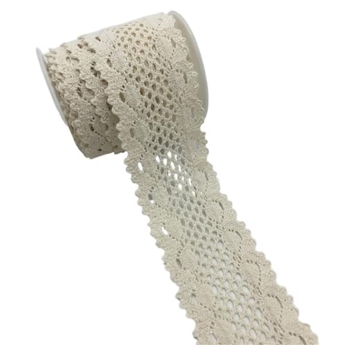 DQZRTUECA Häkelspitzenband, Blumenmuster, Polyester, mehrfarbig, 4 Stück, 2 Yards(Style 10) von DQZRTUECA