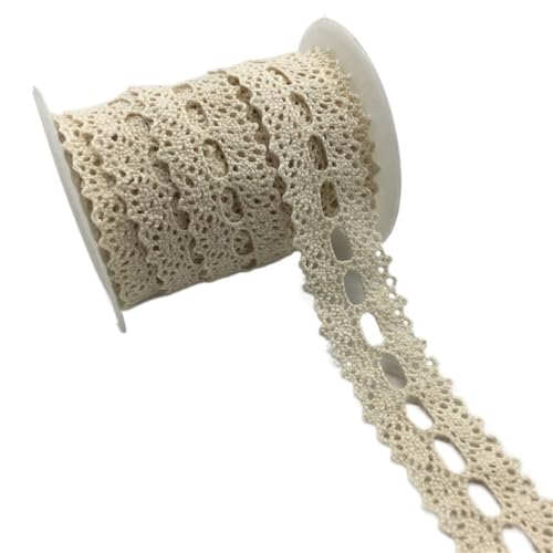 DQZRTUECA Häkelspitzenband, Blumenmuster, Polyester, mehrfarbig, 4 Stück, 2 Yards(Style 19) von DQZRTUECA