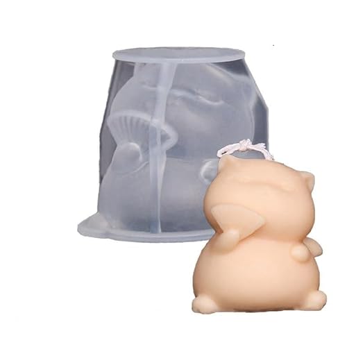 DQZRTUECA Lächeln Sitzende Katze Silikonform for Kerze Seife Gips Gießen Schokolade Eis Kuchen Backen(B) von DQZRTUECA
