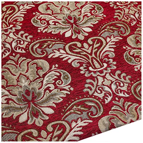 DQZRTUECA Mehrfarbiger Samtstoff, 145 cm x 100 cm (57" x 39"), for Sofa-Stuhlbezüge, DIY-Bastelarbeiten, Vorhänge, Kissen(Red) von DQZRTUECA