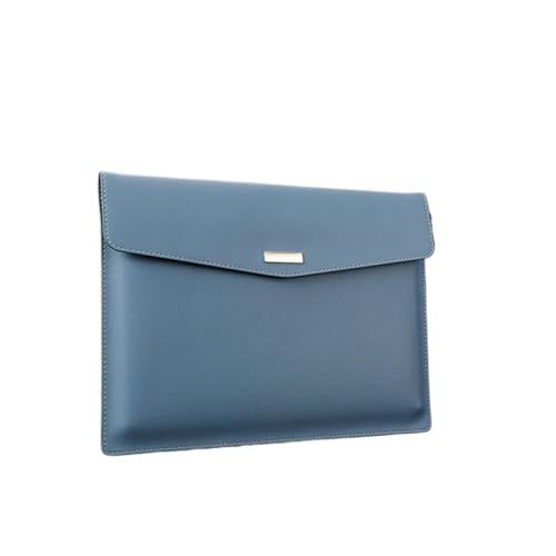 DQZRTUECA PU-Leder A4 Dokument Umschlag Fall Datei Beutel Halter Multicolor 33x24,3 cm(Blue) von DQZRTUECA