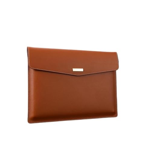 DQZRTUECA PU-Leder A4 Dokument Umschlag Fall Datei Beutel Halter Multicolor 33x24,3 cm(Brown) von DQZRTUECA