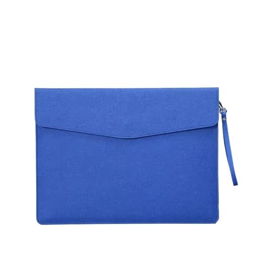 DQZRTUECA PU-Leder-Dokumententasche, Aktenhalter, Organizer, 25 x 33 cm, mehrfarbig(Blue) von DQZRTUECA