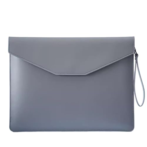 DQZRTUECA PU-Leder-Dokumententasche, Datei-Organizer, mehrfarbig, 26,1 x 34,2 cm(Grey) von DQZRTUECA