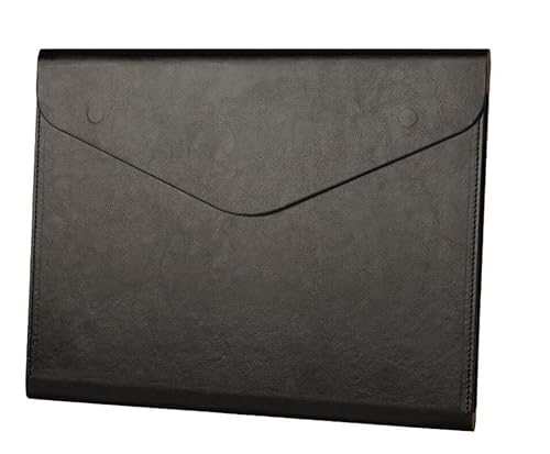 DQZRTUECA PU-Leder Dokumententasche Organizer A4 Schwarz/Braun 2er-Pack(Black,Style 1) von DQZRTUECA