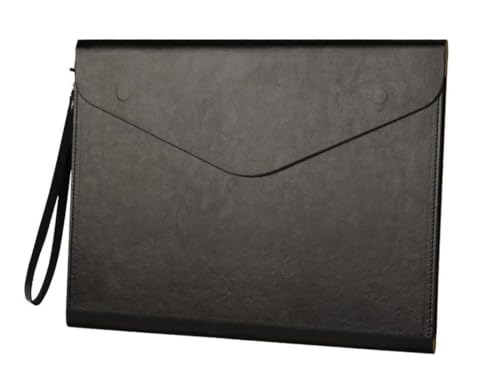 DQZRTUECA PU-Leder Dokumententasche Organizer A4 Schwarz/Braun 2er-Pack(Black,Style 2) von DQZRTUECA