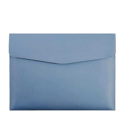 DQZRTUECA PU-Leder-Umschlag-Dokumententasche, mehrfarbig, 240 x 330 mm(Light Blue) von DQZRTUECA