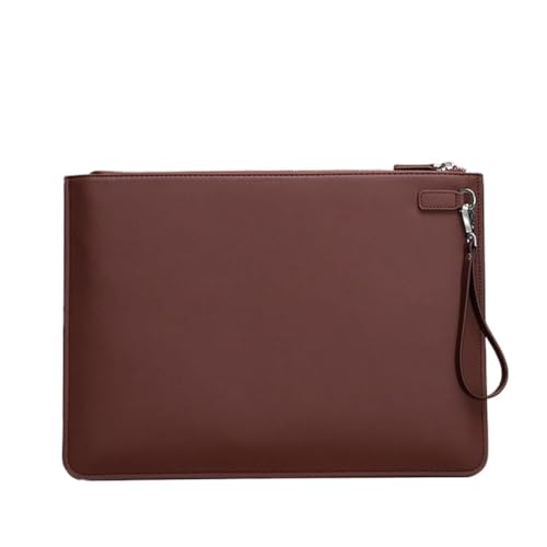 DQZRTUECA PU-Lederumschlag A4 Dokumententasche Mehrfarbig 24,8x34,5cm(Brown) von DQZRTUECA