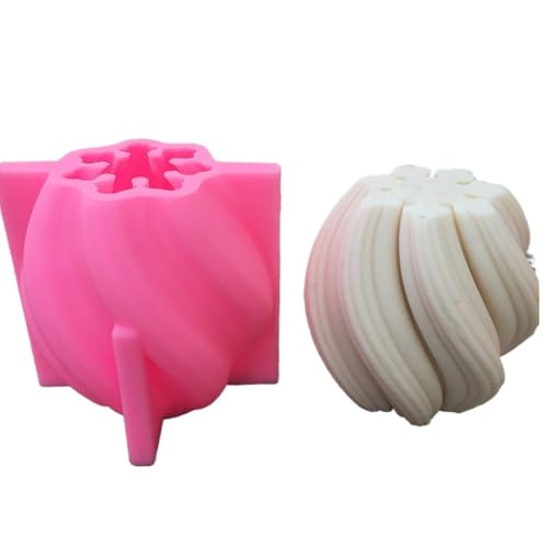 DQZRTUECA Rotierende Regentropfen Silikon Kerze Seife Form for geometrische abstrakte DIY Handwerk Geschenk(Large B) von DQZRTUECA