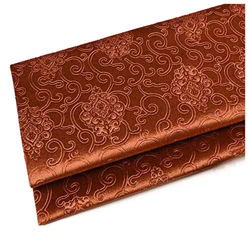 DQZRTUECA Samtstoff, 145 x 100 cm, 400 g/m², geprägtes Blumenmuster, Polsterung, DIY-Bastelarbeiten, Heimdekoration, mehrfarbig, 1 Stück(12) von DQZRTUECA