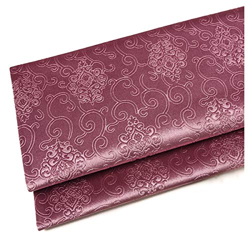 DQZRTUECA Samtstoff, 145 x 100 cm, 400 g/m², geprägtes Blumenmuster, Polsterung, DIY-Bastelarbeiten, Heimdekoration, mehrfarbig, 1 Stück(Pink) von DQZRTUECA