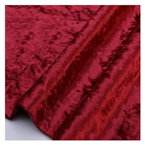 DQZRTUECA Samtstoff, 150 cm breit, 2-Wege-Stretch, Polsterstoff, Heimdekoration, mehrfarbig, mehrere Größen(Red 13,2m) von DQZRTUECA