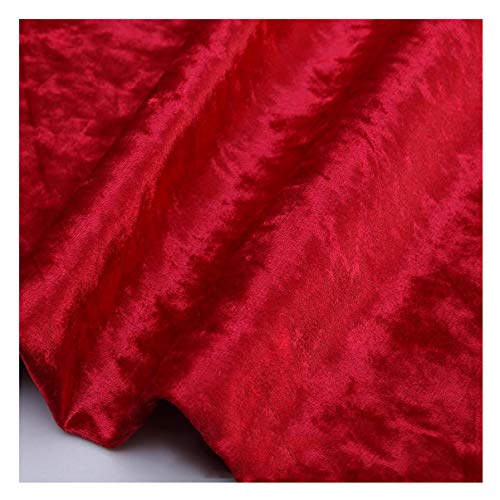 DQZRTUECA Samtstoff, 150 cm breit, 2-Wege-Stretch, Polsterstoff, Heimdekoration, mehrfarbig, mehrere Größen(Red 21,2m) von DQZRTUECA