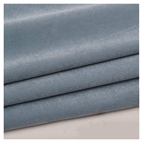 DQZRTUECA Samtstoff, 150 cm breit, Polyester-Material, mehrfarbig, mehrere Größen(Grayish Blue 18,1m) von DQZRTUECA
