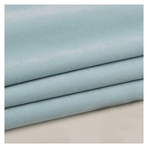 DQZRTUECA Samtstoff, 150 cm breit, Polyester-Material, mehrfarbig, mehrere Größen(Light Blue14,2m) von DQZRTUECA