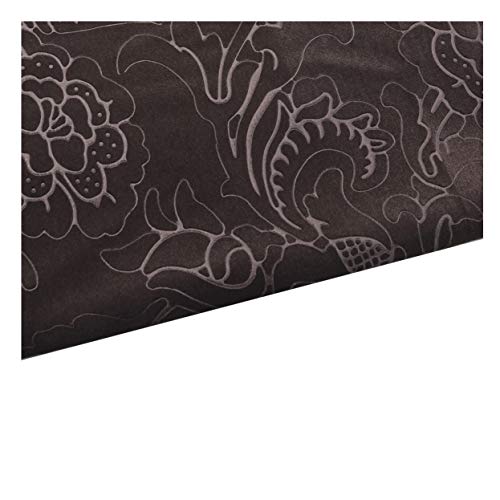 DQZRTUECA Samtstoff, 3D-geprägtes Blumenmuster, 140 x 100 cm, mehrfarbig, 1 Stück(Coffee20) von DQZRTUECA