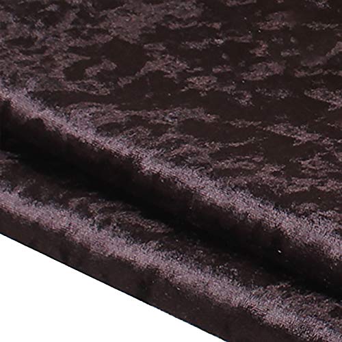 DQZRTUECA Samtstoff 150 cm breit for Polster, Vorhänge, Basteln, Meterware, mehrfarbig(Black Coffee) von DQZRTUECA