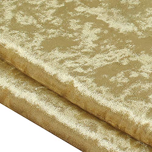 DQZRTUECA Samtstoff 150 cm breit for Polster, Vorhänge, Basteln, Meterware, mehrfarbig(Golden) von DQZRTUECA