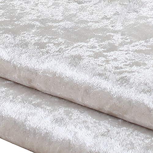 DQZRTUECA Samtstoff 150 cm breit for Polster, Vorhänge, Basteln, Meterware, mehrfarbig(Light Beige) von DQZRTUECA