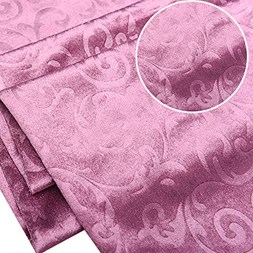 DQZRTUECA Samtstoff for Polster, Vorhänge, Bastelarbeiten, 145 cm breit, mehrfarbig, pro 2 Meter(Pink Purple) von DQZRTUECA