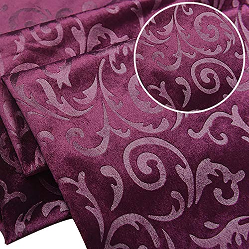 DQZRTUECA Samtstoff for Polster, Vorhänge, Bastelarbeiten, 145 cm breit, mehrfarbig, pro 2 Meter(Rich Purple) von DQZRTUECA