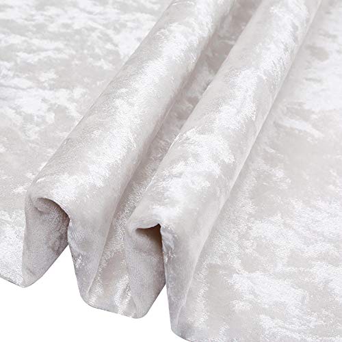 DQZRTUECA Samtstoff for Vorhänge, Polsterkissen, 150 cm breit, mehrfarbig, Meterware(White) von DQZRTUECA