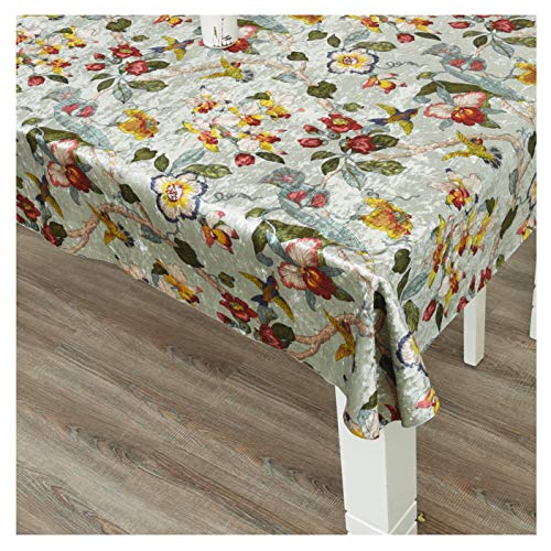 DQZRTUECA Samtstoff mit Blumendruck, Polsterung, Basteln, 140 x 100 cm, mehrfarbig(5) von DQZRTUECA