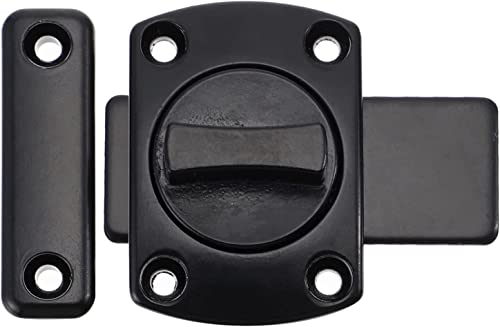 DQZRTUECA Schiebetürschloss Riegelfalle, Zinklegierung Schieberiegelriegel for Türen, Fenster, Möbelbeschläge, Mehrfarbig(Black) von DQZRTUECA