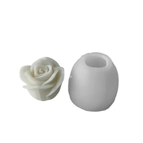 DQZRTUECA Silikon Rose Kerze Form Aromatherapie Seife Schokolade Backen Valentinstag Dekoration Geschenk(83002275) von DQZRTUECA