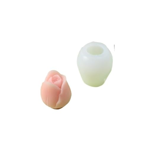 DQZRTUECA Silikon Rose Kerze Form Aromatherapie Seife Schokolade Backen Valentinstag Dekoration Geschenk(83002276) von DQZRTUECA