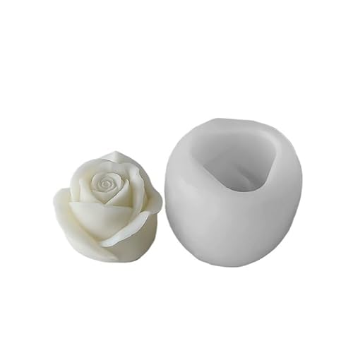 DQZRTUECA Silikon Rose Kerze Form Aromatherapie Seife Schokolade Backen Valentinstag Dekoration Geschenk(83002277) von DQZRTUECA