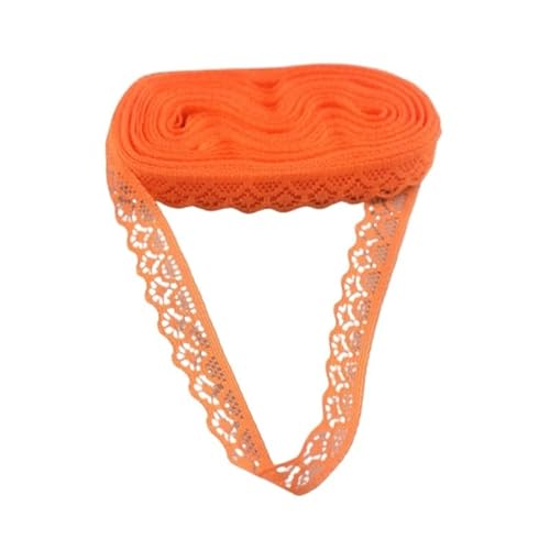 DQZRTUECA Spitzenband 10 Yards 14mm Breite Mehrfarbig(Deep Orange) von DQZRTUECA