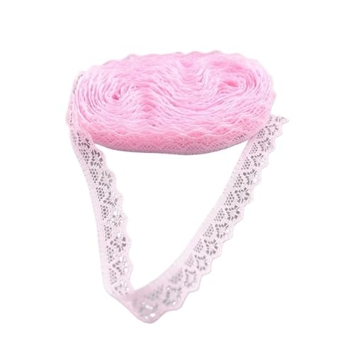 DQZRTUECA Spitzenband 10 Yards 14mm Breite Mehrfarbig(Light Pink) von DQZRTUECA