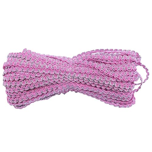 DQZRTUECA Spitzenbesatzband, 4 Stück, 12 m und 24 m x 5 mm, mehrfarbig, Polyester(B05,24m) von DQZRTUECA
