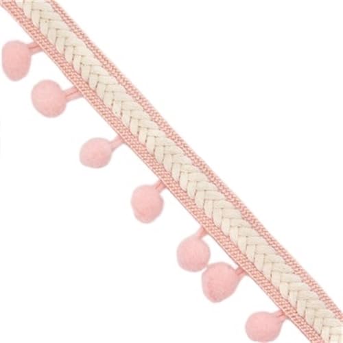 DQZRTUECA Spitzenbesatzband, mehrfarbig, 4 Stück, 1 Yard, 3,5 cm(Light pink) von DQZRTUECA