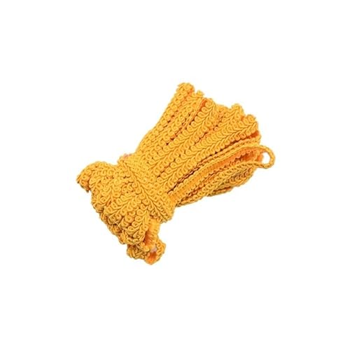 DQZRTUECA Spitzenbesatzband aus Polyester, 8 mm breit, geblümt, 10 m, 1 Stück, mehrfarbig(Dark Yellow) von DQZRTUECA