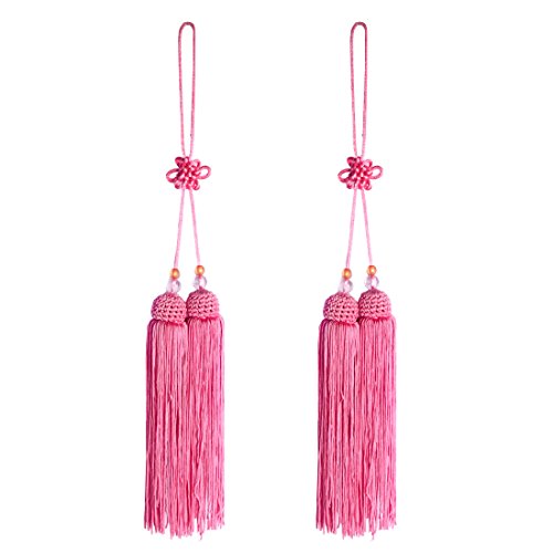 DQZRTUECA Tai Chi Schwert Quaste 2 Stück Mehrfarbig(Pink) von DQZRTUECA