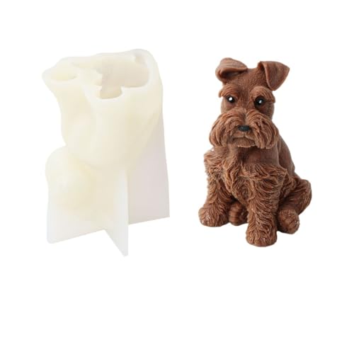 DQZRTUECA Tier Hund Silikon Kerze Form Multicolor for Seife Malerei Gips Schokolade Decor Geschenk(A) von DQZRTUECA