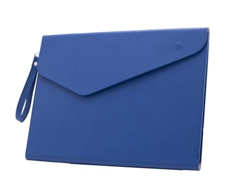 DQZRTUECA Umschlag-Aktenordner aus PU-Leder, 32 x 25 cm, mehrfarbig, 2er-Pack(Blue) von DQZRTUECA