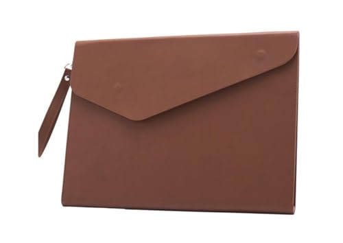 DQZRTUECA Umschlag-Aktenordner aus PU-Leder, 32 x 25 cm, mehrfarbig, 2er-Pack(Brown) von DQZRTUECA