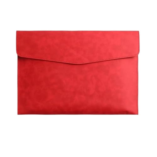 DQZRTUECA Umschlag-Dokumentenhalter aus PU-Leder, 235 x 330 mm, mehrfarbig, 3er-Pack(Red) von DQZRTUECA