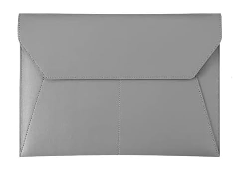DQZRTUECA Umschlag-Dokumentenhalter aus PU-Leder, 33 x 23,5 cm, mehrfarbig, 2 Stück(Grey) von DQZRTUECA