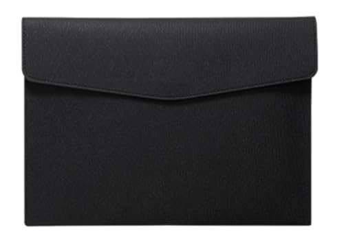 DQZRTUECA Umschlag-Dokumentenhalter aus PU-Leder, 33 x 24 cm, mehrfarbig(Black) von DQZRTUECA