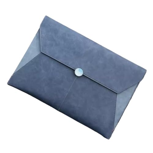 DQZRTUECA Umschlag-Dokumentenhalter aus PU-Leder, mehrfarbig, 235 x 352 mm(Blue) von DQZRTUECA