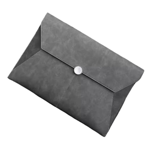 DQZRTUECA Umschlag-Dokumentenhalter aus PU-Leder, mehrfarbig, 235 x 352 mm(Grey) von DQZRTUECA