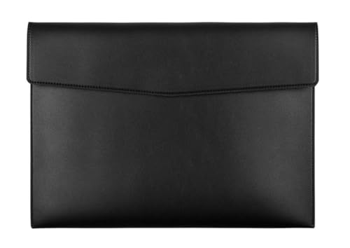 DQZRTUECA Umschlag-Dokumentenhalter aus PU-Leder, mehrfarbig, 24 x 33 cm, 2 Stück(Black) von DQZRTUECA