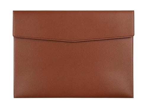 DQZRTUECA Umschlag-Dokumentenhalter aus PU-Leder, mehrfarbig, 24 x 33 cm, 2 Stück(Brown) von DQZRTUECA