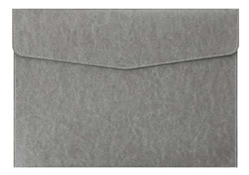 DQZRTUECA Umschlag-Dokumentenhalter aus PU-Leder, mehrfarbig, 33 x 24,3 cm(Grey) von DQZRTUECA