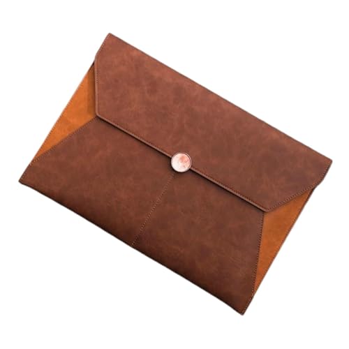 DQZRTUECA Umschlag-Dokumententasche aus PU-Leder, mehrfarbig, 235 x 352 mm, 2 Stück(Brown) von DQZRTUECA
